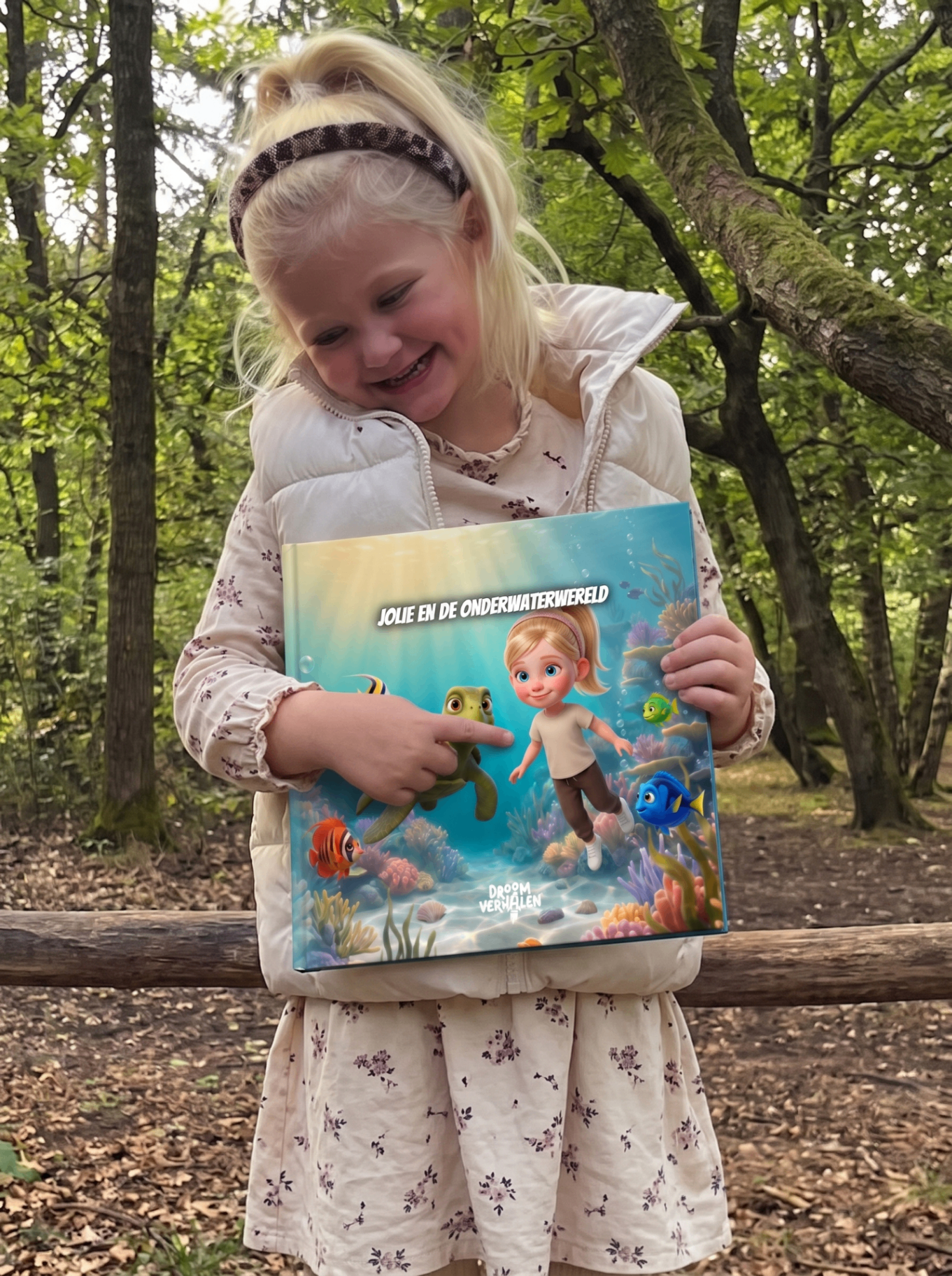 Een kind herkent zichzelf in een Droomverhalen boek